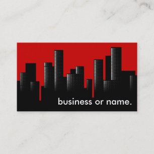 red cityscape business card