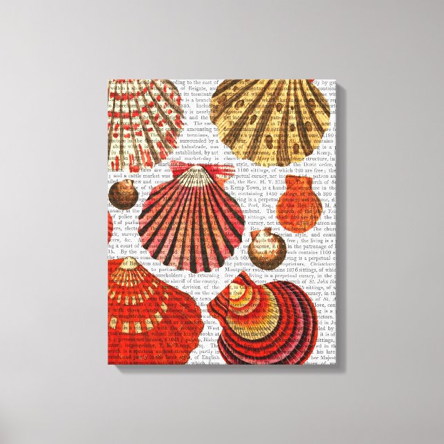 Red Clam Shells Canvas Print (Front)