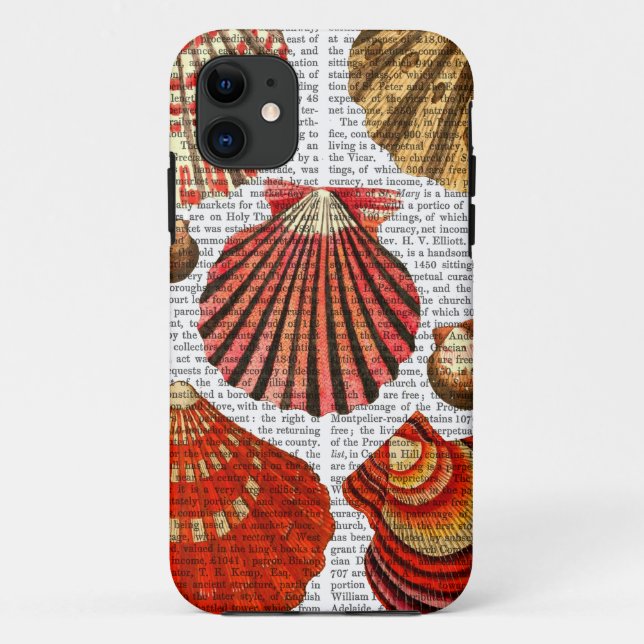 Red Clam Shells Case-Mate iPhone Case (Back)