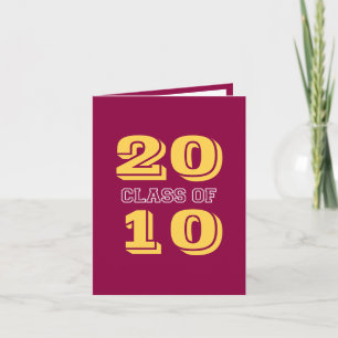 Red class of 2010 graduation photo announcement