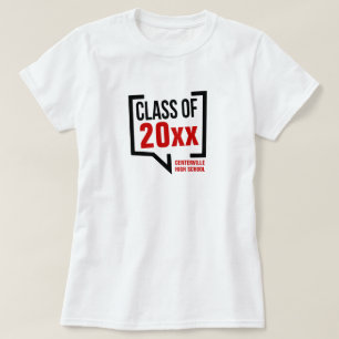 Red Class Year Speech Bubble T-Shirt