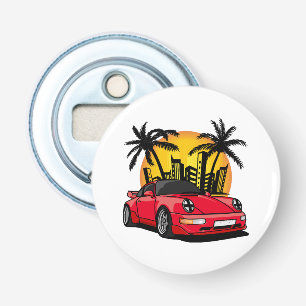 Red Classic Carrera in City Sunset Bottle Opener