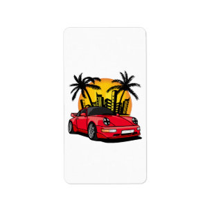 Red Classic Carrera in City Sunset Label
