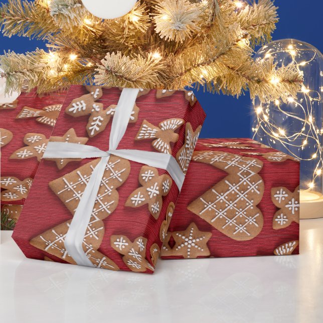 Red Classic Christmas Wrapping Paper (Holidays)