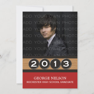 Red Classy Keys Graduation Invitation