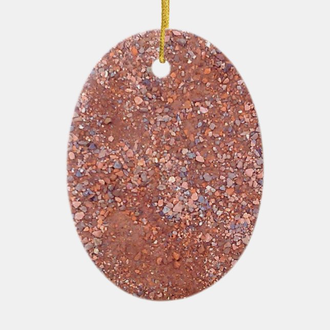 Red Clay Court, Gravel, Shale Stone Brick, Tennis Ceramic Tree Decoration (Front)