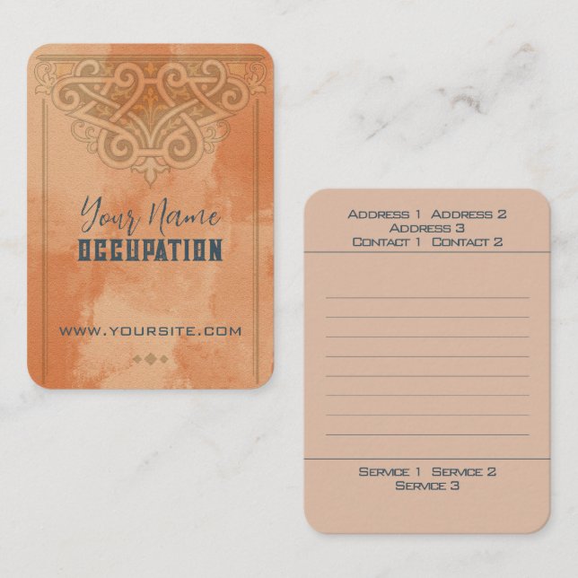 Red Clay Stone Moroccan - Business Card (Front/Back)