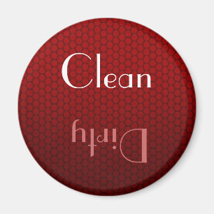 Red Clean and Dirty Dishwasher Magnet