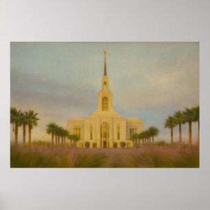 Red Cliffs Utah Temple Painting™ LDS Art Poster
