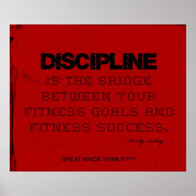 Red Cloth Black Thread Fitness Discipline Poster (Front)