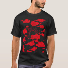 red cloud and sun t-shirt for adult men and women