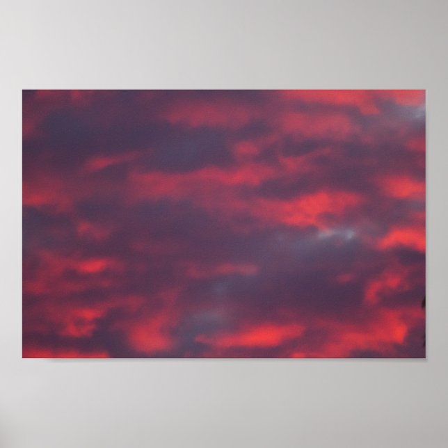 Red Cloud Sunset, Ohio Poster (Front)