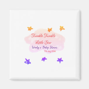 Red clouds twinkle Twinkle Little Star baby shower Magnet