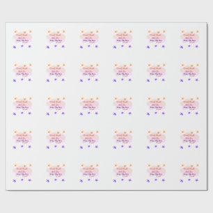 Red clouds twinkle Twinkle Little Star baby shower Wrapping Paper