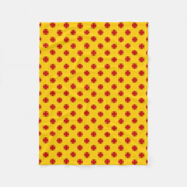 Red Clover Ribbon by Kenneth Yoncich Fleece Blanket (Front)