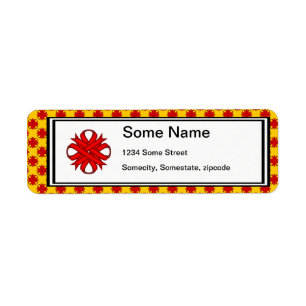 Red Clover Ribbon by Kenneth Yoncich Return Address Label