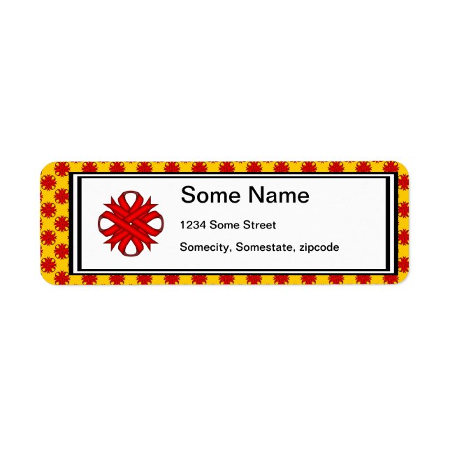 Red Clover Ribbon by Kenneth Yoncich Return Address Label (Front)