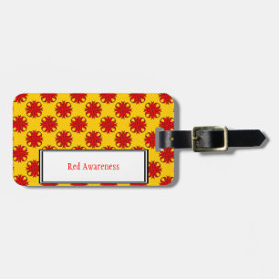 Red Clover Ribbon Template by Kenneth Yoncich Luggage Tag