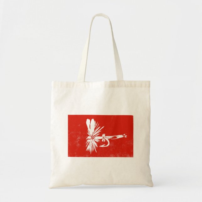 "Red Coachman" Dry Fly Budget Tote Bag (Front)