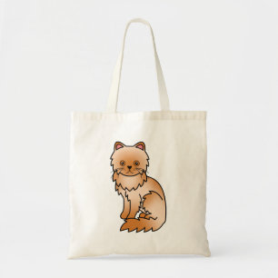 Red Coat Persian Cat Cute Cartoon Illustration Tote Bag