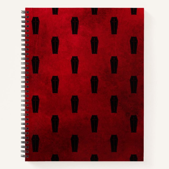 Red Coffins Gothic Sketch Notebook (Front)