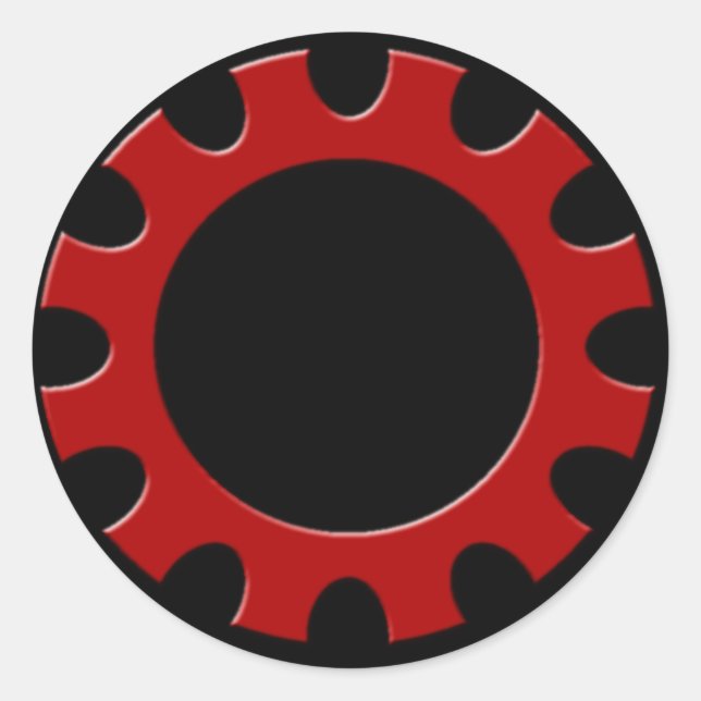Red Cog Sticker (Front)
