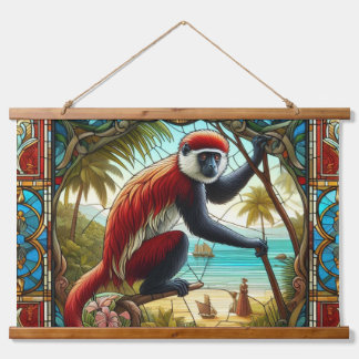 RED COLOBUS MONKEY TAPESTRY
