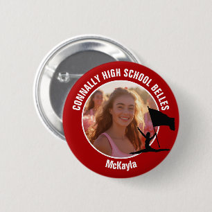 Red Color Guard Photo High School Dancer 6 Cm Round Badge