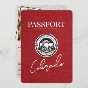 Red Colorado Passport Save The Date