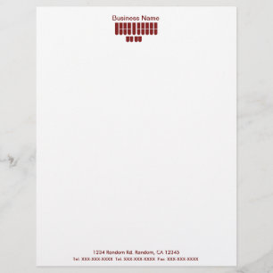 Red colour court reporter business letterhead
