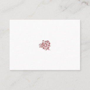 Red Colour decorative Design Place Card