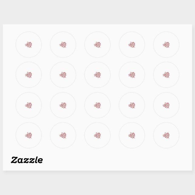 Red Colour decorative Design Sticker (Sheet)