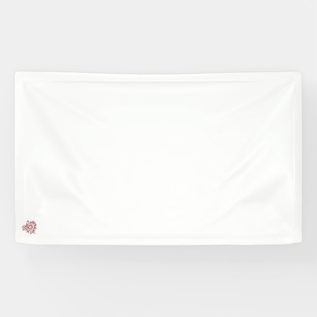 Red Colour decorative Design Vinyl Banner  (Horizontal)