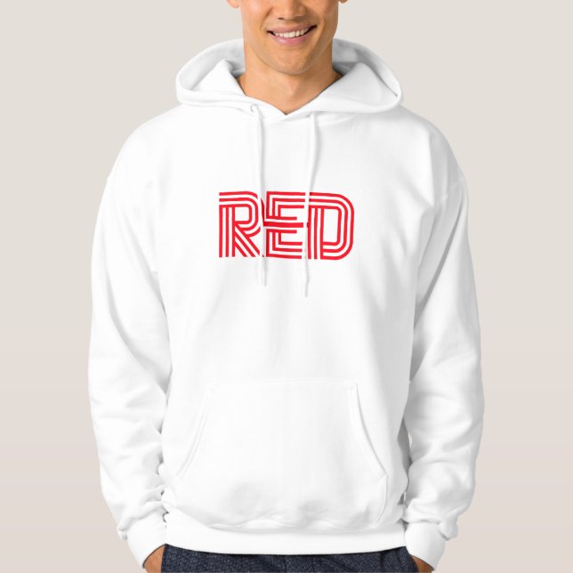 Red colour design hoodie (Front)