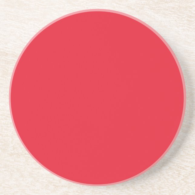 Red Colour Sandstone Coaster (Front)