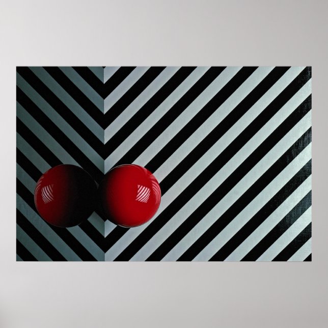 Red colour Snooker ball Poster (Front)