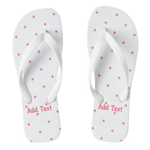 Red Colour with Add Text Printed Lovely-Sandals Thongs