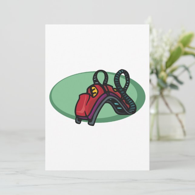 Red Colourful Roller Coaster Ride Invitation (Standing Front)