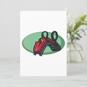 Red Colourful Roller Coaster Ride Invitation