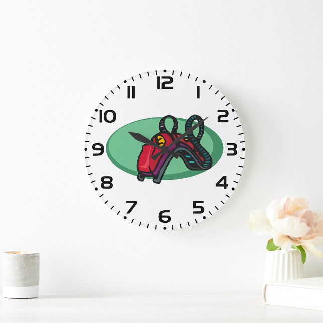 Red Colourful Roller Coaster Ride Large Clock (Creator Uploaded)