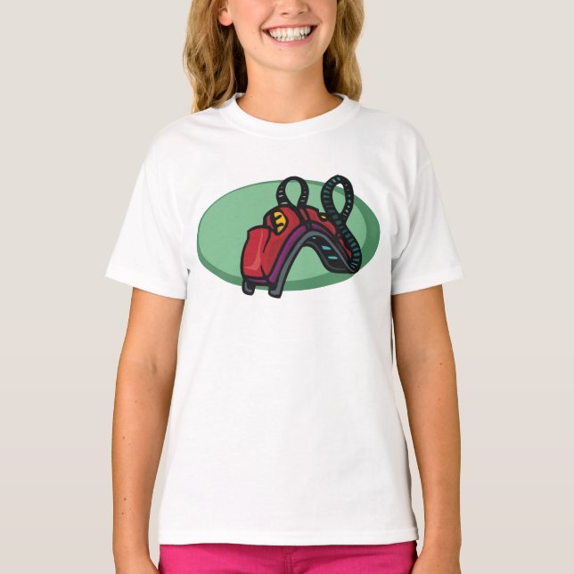 Red Colourful Roller Coaster Ride T-Shirt (Front)