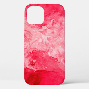 Red colours brushstrokes iPhone 12 case