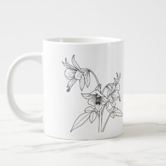 Red Columbine - Aquilegia canadensis - Native  Large Coffee Mug