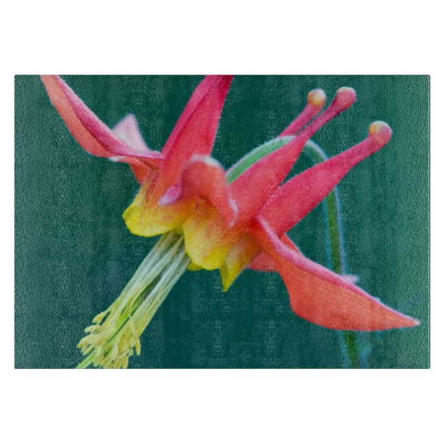 Red Columbine Cutting Board (Front)