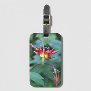 Red Columbine Luggage Tag
