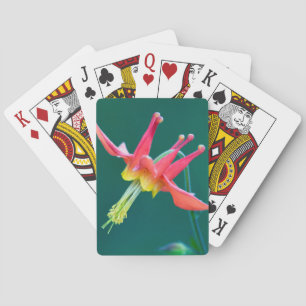 Red Columbine Playing Cards