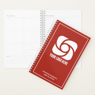 Red Company Logo Custom Business 2027 Planner