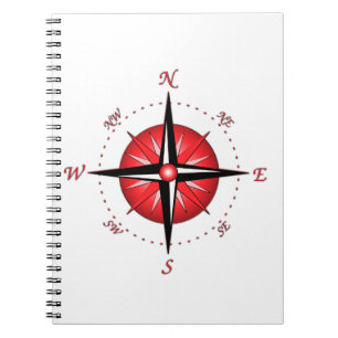 Red Compass Rose Notebook