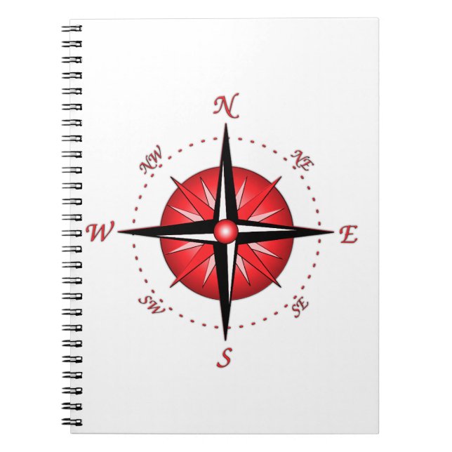Red Compass Rose Notebook (Front)