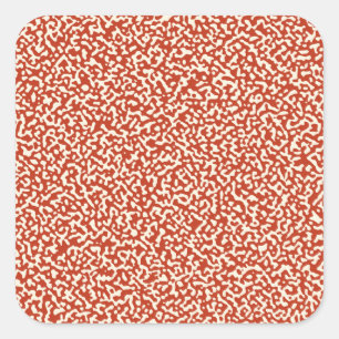 Red Composition Book Seamless Pattern Square Sticker